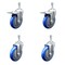 Service Caster 5 Inch Blue Polyurethane Swivel 3/8 Inch Stem Caster Total Lock Brake SCC, 2PK SCC-TSTTL20S514-PPUB-BLUE-381615-2S2 - alternate 1